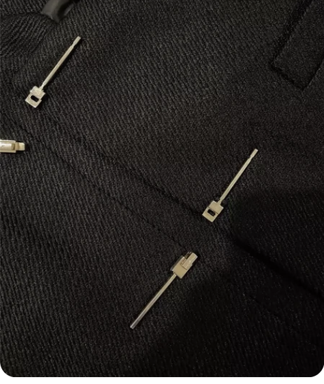 新中式西装外套带垫肩中式金属盘扣立领设计感...