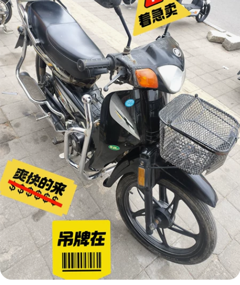 力帆弯梁100摩托车 有需要的吗？手续都有...