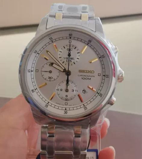 正品Seiko精工时尚三眼计时夜光防水石英...