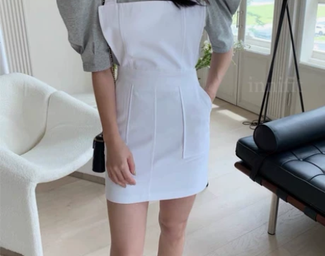 韩国外穿包臀背带连衣裙女ins网红高腰弹力...