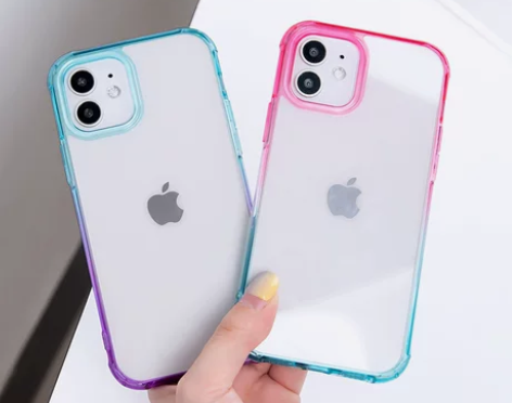 iphone手机壳渐变色苹果透明硬壳保护套...