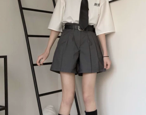 PINKSAVIOR恰同学少年打褶优雅学院...