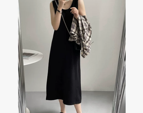 拉夏贝连衣裙 尔法式吊带针织女春夏内搭新款...