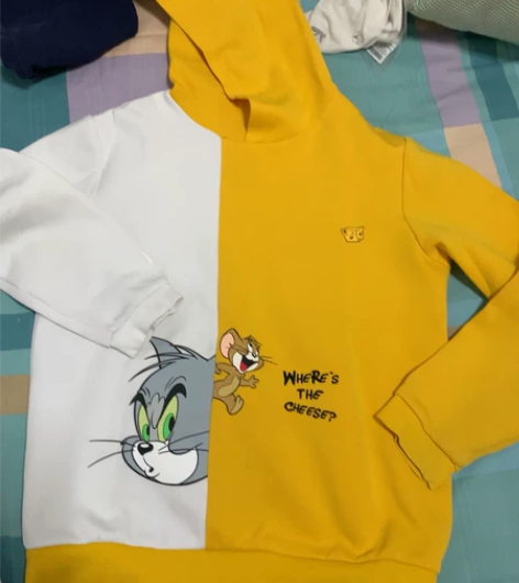 特步男大童帽衫，猫和老鼠联名款，170码，...