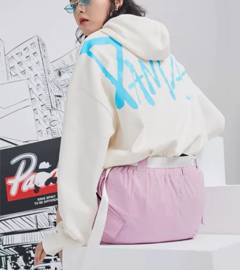 鸿星尔克卫衣秋冬男士熊猫系列运动男女情侣i...