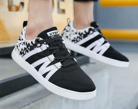 特步男鞋板鞋男2019新款春季运动鞋正品休...