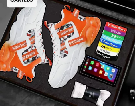 卡帝乐鳄鱼鞋子男款春季潮流休闲运动老爹鞋男...