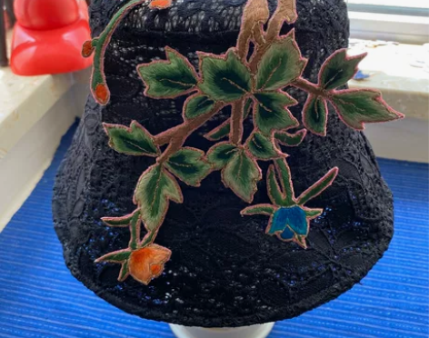 Q/ 原创纯手工老绣蕾丝帽子片花多颜色多可...