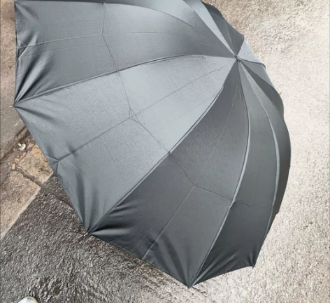 十二骨加大雨伞折叠结实男女u商务三人睛雨两...
