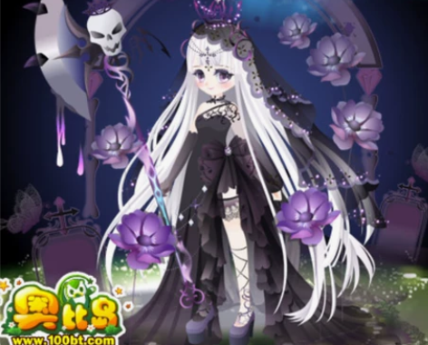 奥比岛鬼神阎魔长裙 魔力暗黑系长裙可直拍 ...