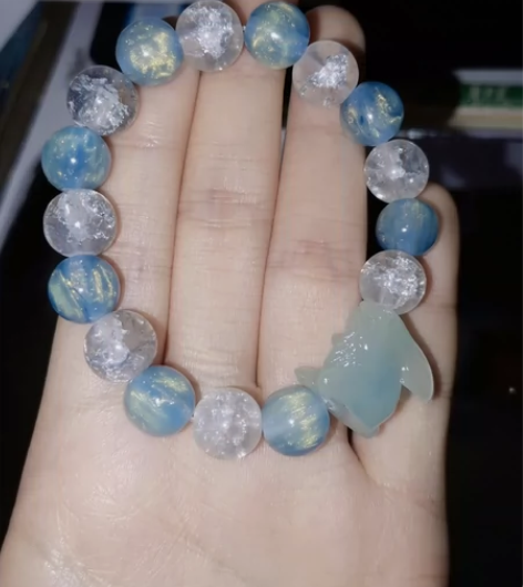 DIY款蓝色手串（深海之息） 尺寸：珠径卡...
