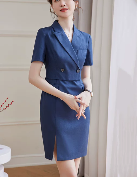 诗璐雅2023新款夏季连衣裙修身包臀开叉显...