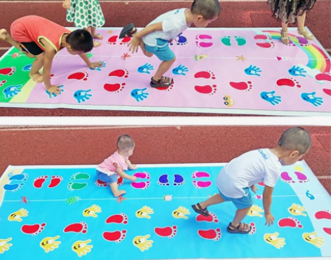 手脚并用游戏垫幼儿园团队运动游戏道具抖音户...