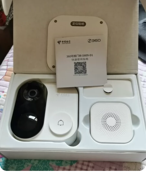 360可视门铃,崭新一套。给家里有老人和孩...