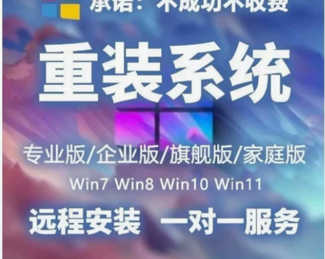 远程维修电脑、在线重装系统纯净版、重装做系...