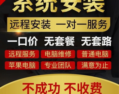 电脑维修系统重装远程故障咨询修复蓝屏死机卡...