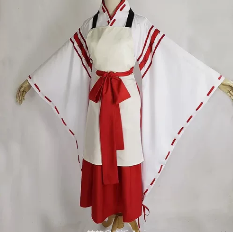 贤惠的狐仙小姐cos服 包括：衣服+二齿木...