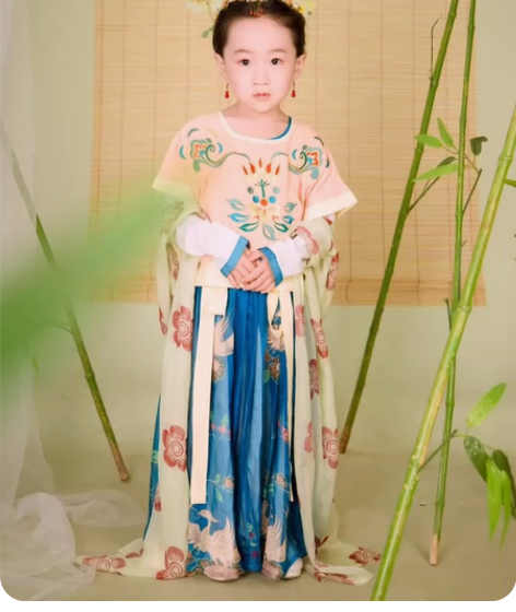 汉府织室家女童的汉服，纯棉的三件套120码...