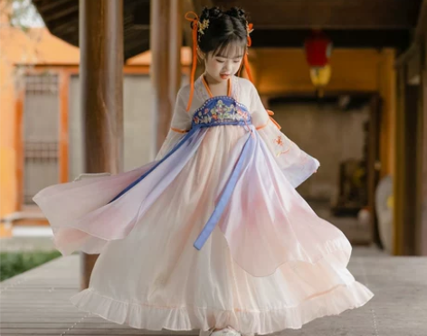 女童汉服春夏秋款唐装中国风儿童表演服薄款超...