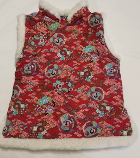 90码 女童唐装拜年服汉服中国风马甲 冬季...