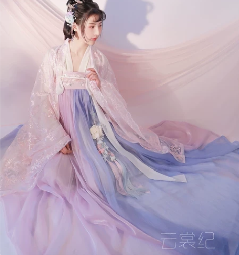 【汉服出租】东月棠春樱粉紫色传统汉服女夏齐...