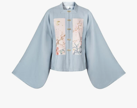 【十三余 小豆蔻儿】[玉琴清夜]印花方领补...