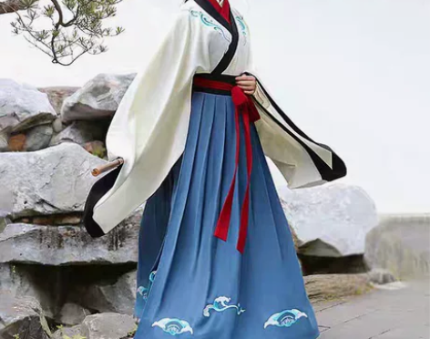 [大刀出]男女同款重回汉唐丹珠 绣花广袖交...