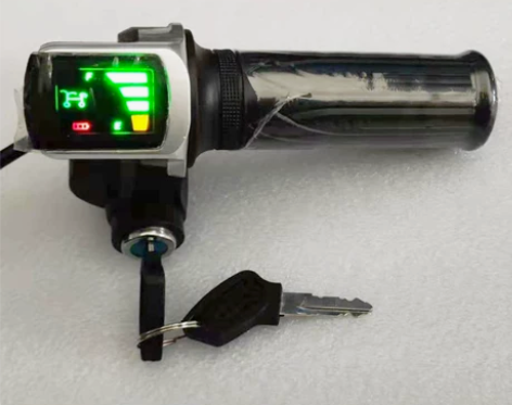 电动车 转把带电量显示24v三速油门转把总