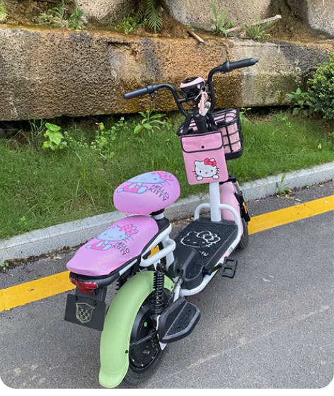 因外地工作便宜出绿源电动车 粉色 22年4...