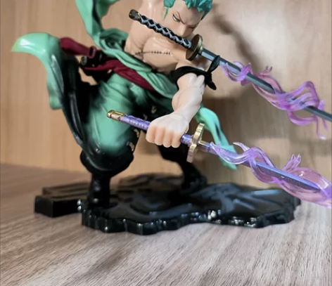 日本动漫海贼王手办 三千世界索隆 三刀流草...