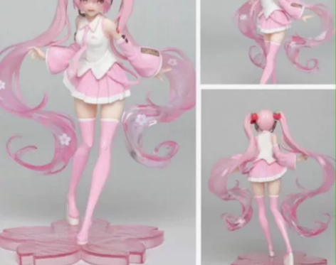 初音未来樱花手办 二次元粉色动漫人物 产...