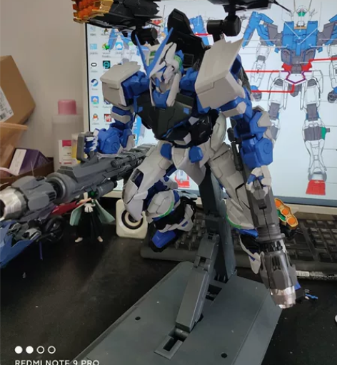 pg蓝异端高达，已拼装成品实物照，各关节紧...
