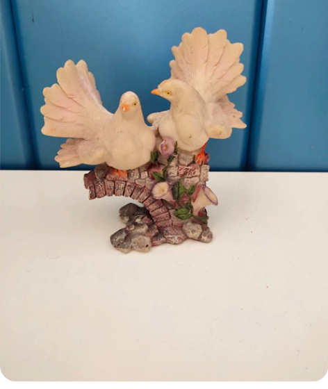 老货鸽子场景树脂家居摆件工艺品 高度11c...