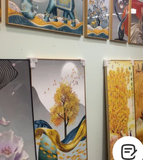 装饰画客厅挂画卧室装修晶瓷框画,直播背景墙...