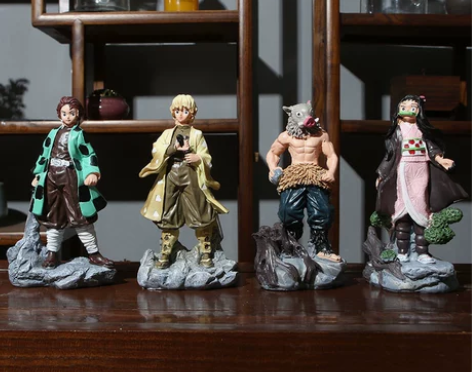 创意鬼灭之刃手办人物摆件树脂工艺品 男生卧...