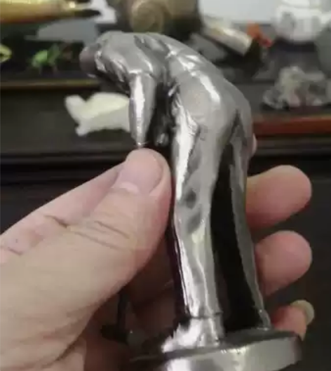 日本回流锡制棍球小人，帽沿有磕碰，重量：4...