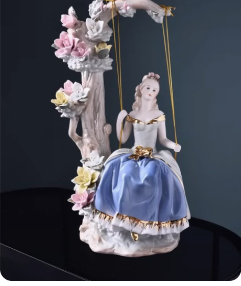 欧式陶瓷工艺品女摆设 现代家居客厅卧室装饰...