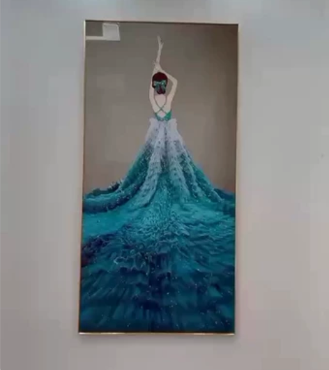 【高端晶钻，自家工厂】客厅玄关装饰画晶瓷镶...