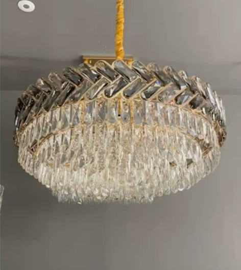 客厅吊灯后现代轻奢水晶灯奢华简约大气餐厅主...