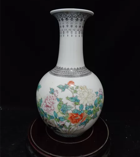 景德镇567创汇时期手绘 粉彩花卉纹《花开...