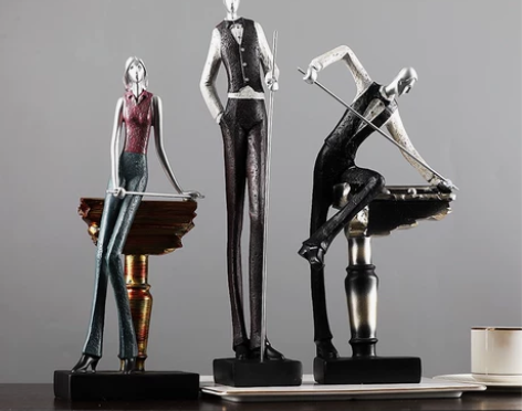 ?北欧装饰房间的小饰品摆件工艺品打台球会所...