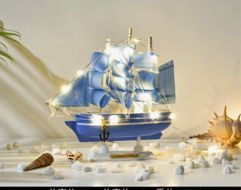 北欧ins创意工艺品帆船摆件毕业一帆风顺装...