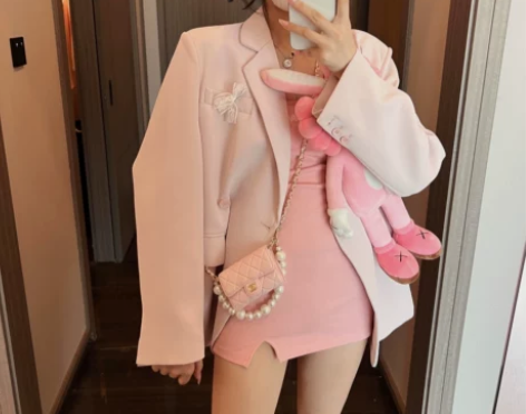 IN MIMIFACE 西装外套女夏季宽松...