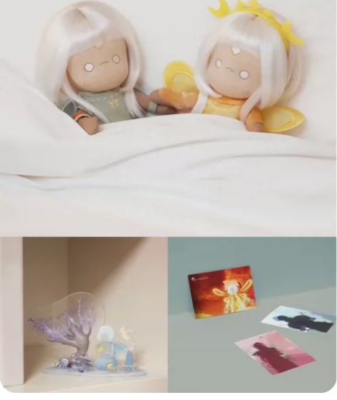 光遇欧若拉周边三件套，整套一起出，全新未拆...