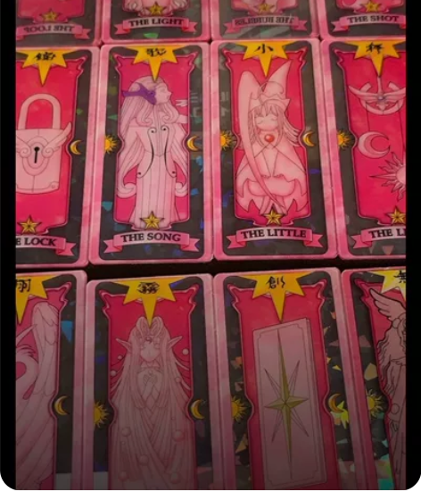 魔卡少女樱透明小樱牌碎闪亚克力 共53张，...