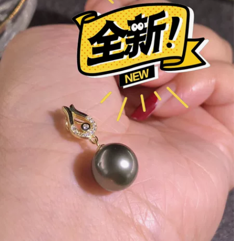 大溪地珍珠搭配s925金包银镶嵌锆石 吊坠...