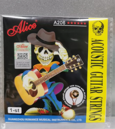 Alice爱丽丝 民谣吉他散弦1弦1根及拨...