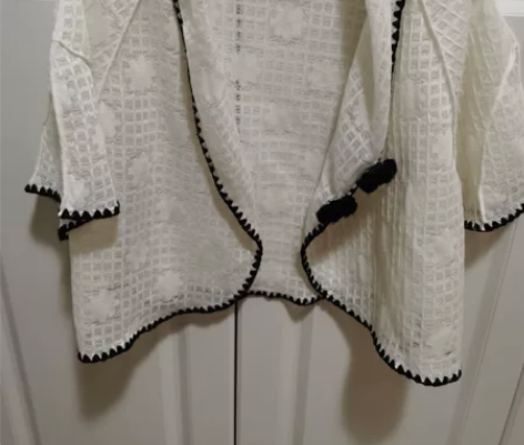 镂空蕾丝提花坎肩裙子防晒衣小外套 可爱清新...