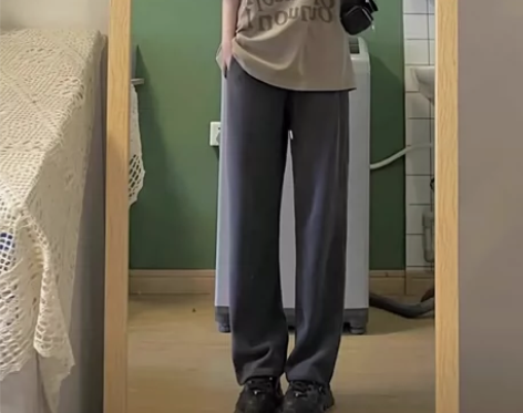 宽松休闲运动裤女  显瘦阔腿裤 常规156...