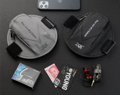 跑步运动时尚手机臂包男女多功能反光手腕包防...